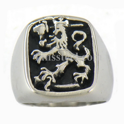 FSR10W83 Filand Leo lion signet ring 